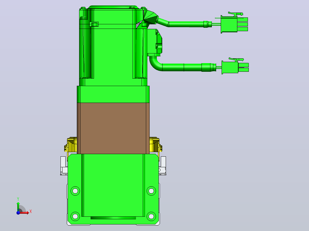 内嵌式同步带 GTA8-400W伺服[GTA8-L48-300-BW-M400W-C2-N]丝杆滑台模组三菱电机前视图