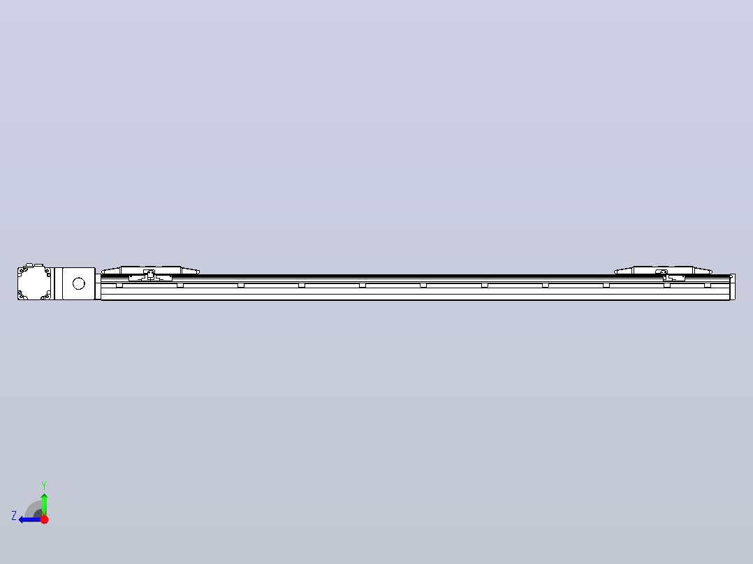 皮带直线轴双滑块型TPA-GCBS-150-P80-L500-QL-M75-N3右视图
