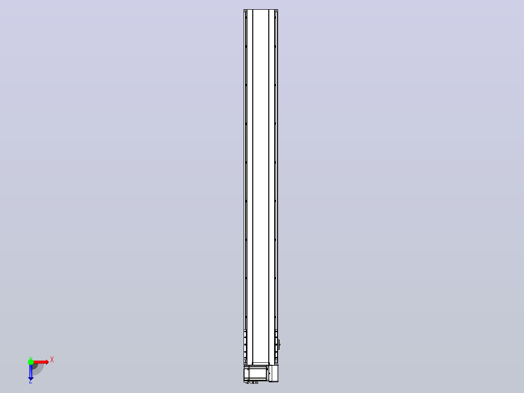 皮带直线轴半封闭可选导轨TPA-HNB-175D-140-L1550-RU-C-P75-N3俯视图