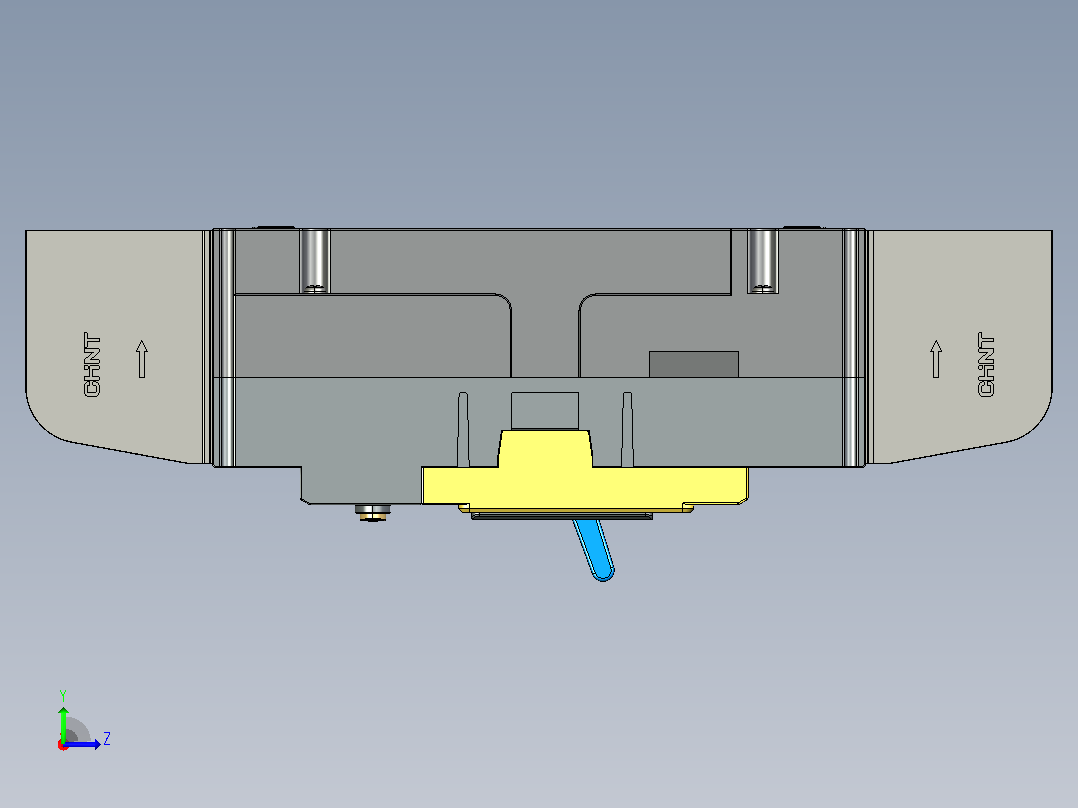 NM5LE-250F 3P剩余电流动作断路器三维模型202209左视图