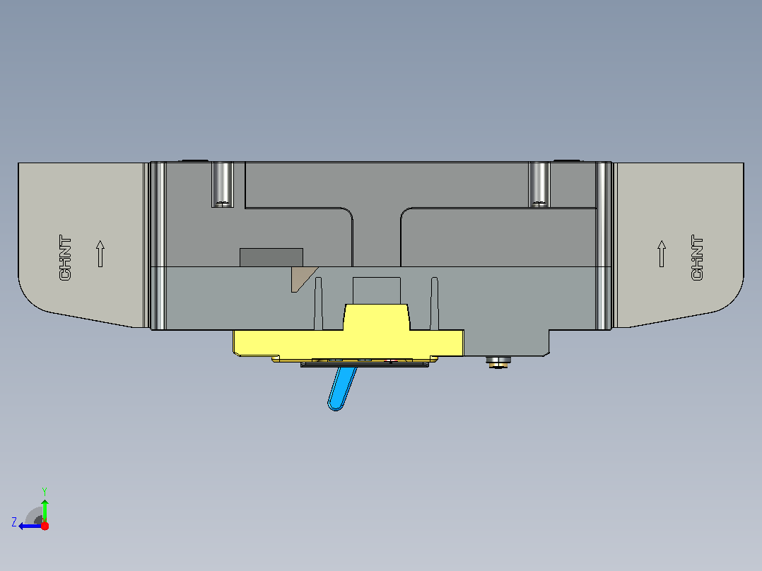 NM5LE-250F 3P剩余电流动作断路器三维模型202209右视图