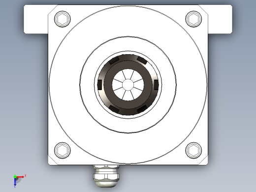RC80-ER40╱SCF30（双头）五轴加工系列手动换刀电主轴[RC80-18-7.5KW-TMP-ER40]俯视缩略图