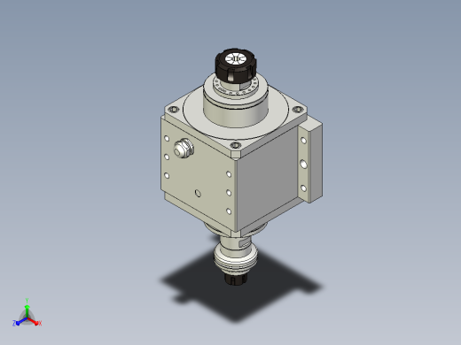 RC80-ER40╱SCF30（双头）五轴加工系列手动换刀电主轴[RC80-18-7.5KW-TMP-ER40]正等轴测缩略图