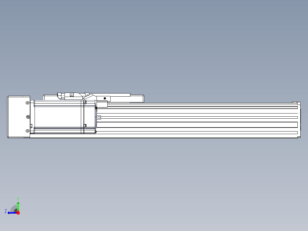 滚珠丝杠直线轴带导轨全封闭TPA-HCR-140D-2010C-L250-MR-C-P40-N3右视图