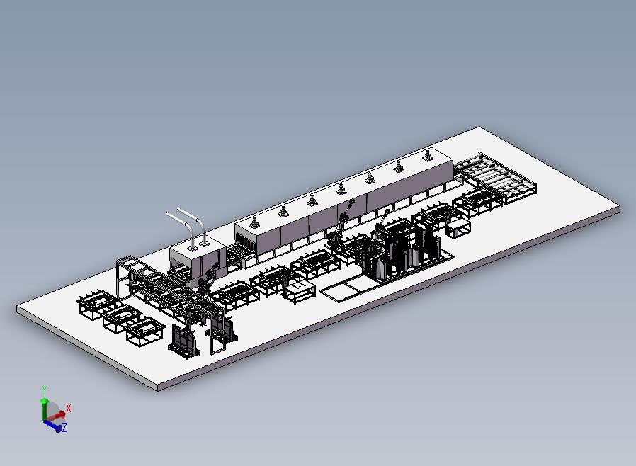 动车车门生产流水线3D模型