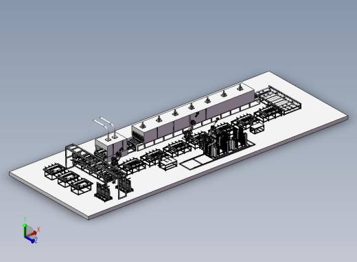 动车车门生产流水线3D模型