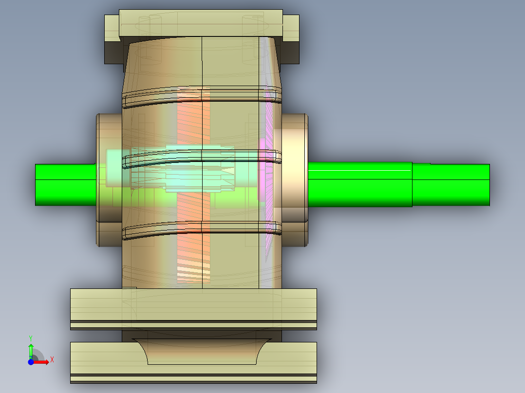 一级齿轮箱模型前视图