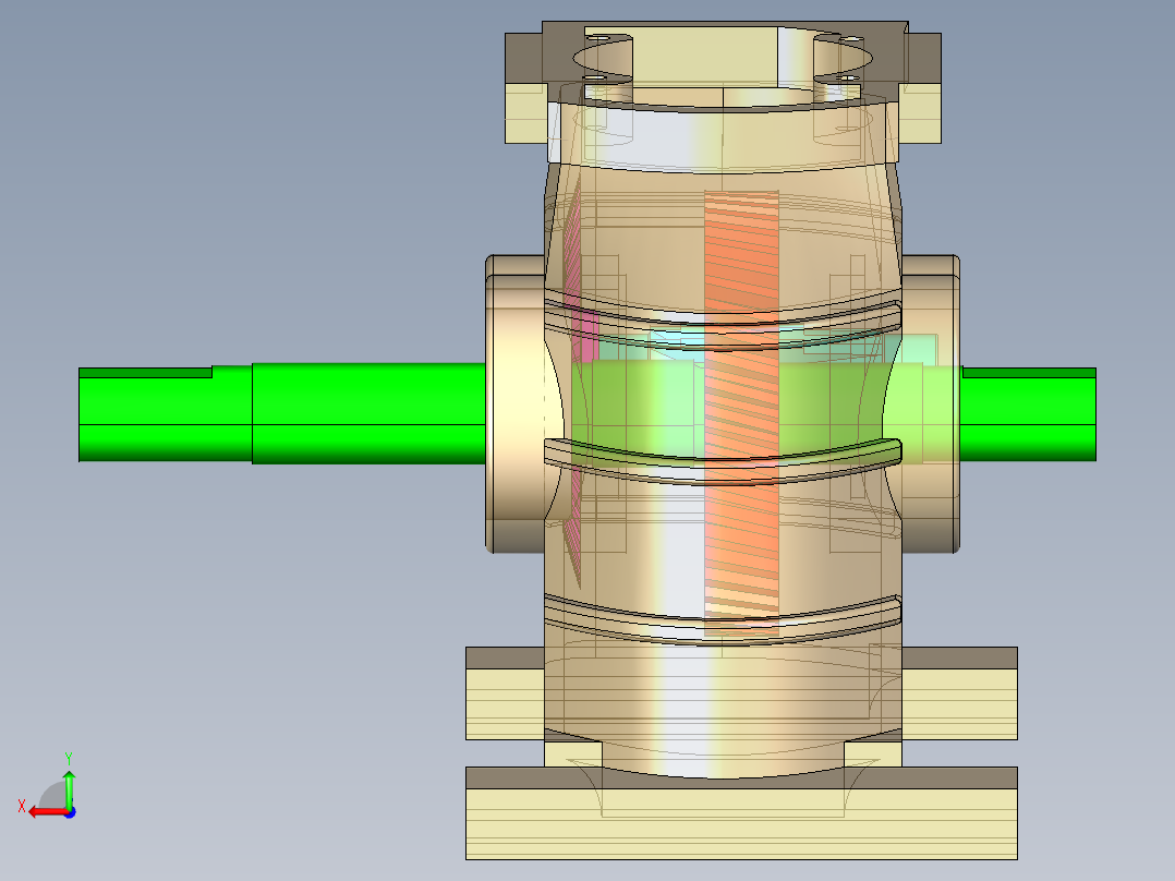 一级齿轮箱模型后视图