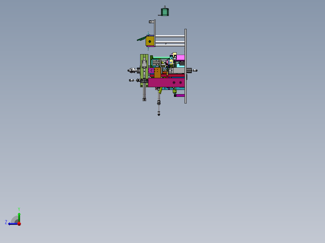 焊压敏机 焊锡机（sw2020可编辑+cad）右视图