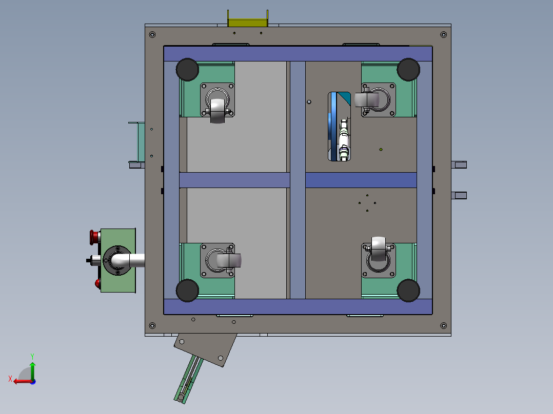 全自动螺栓检测机sw2018可编辑后视图