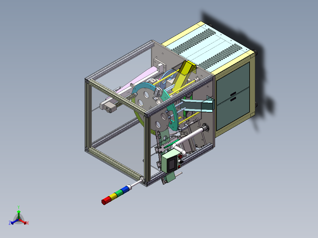 全自动螺栓检测机sw2018可编辑正等轴测图