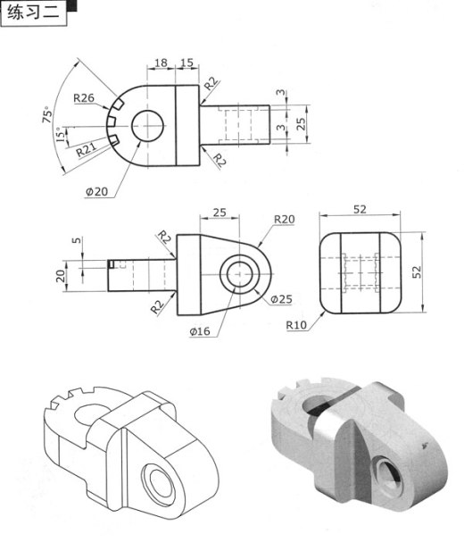CAD练习学习图纸新手图库机械建筑电气设计基础dwg素材缩略图