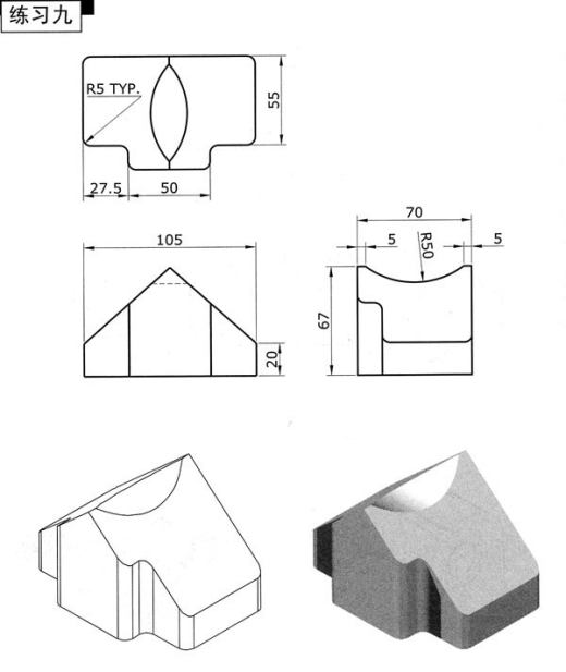 CAD练习学习图纸新手图库机械建筑电气设计基础dwg素材缩略图