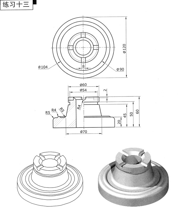 CAD练习学习图纸新手图库机械建筑电气设计基础dwg素材