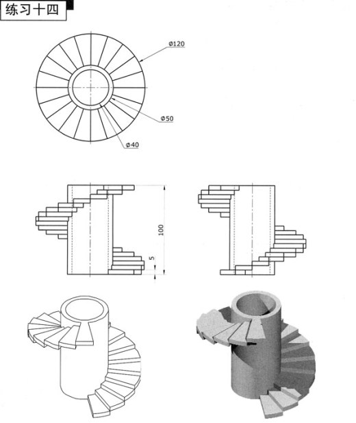 CAD练习学习图纸新手图库机械建筑电气设计基础dwg素材缩略图