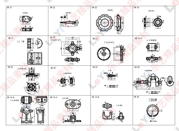CAD练习学习图纸新手图库机械建筑电气设计基础dwg素材