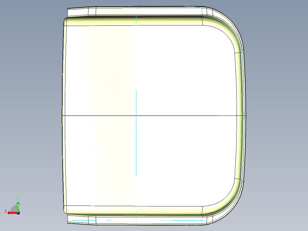 catia车灯罩逆向模型后视图