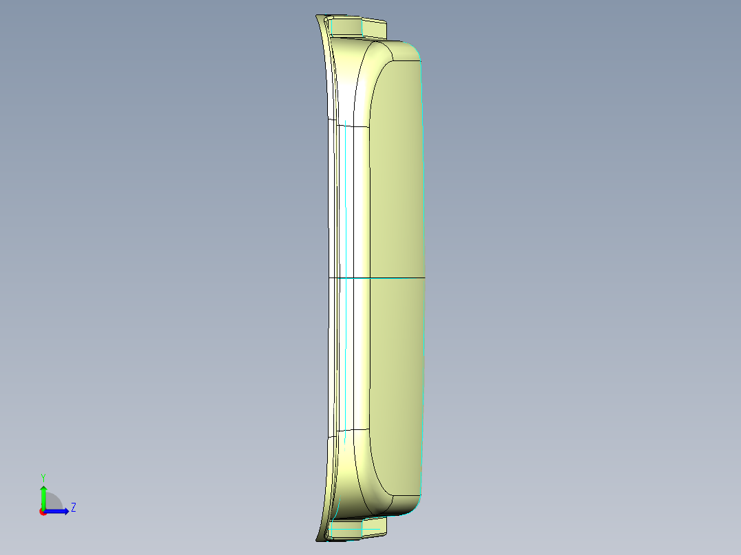 catia车灯罩逆向模型左视图