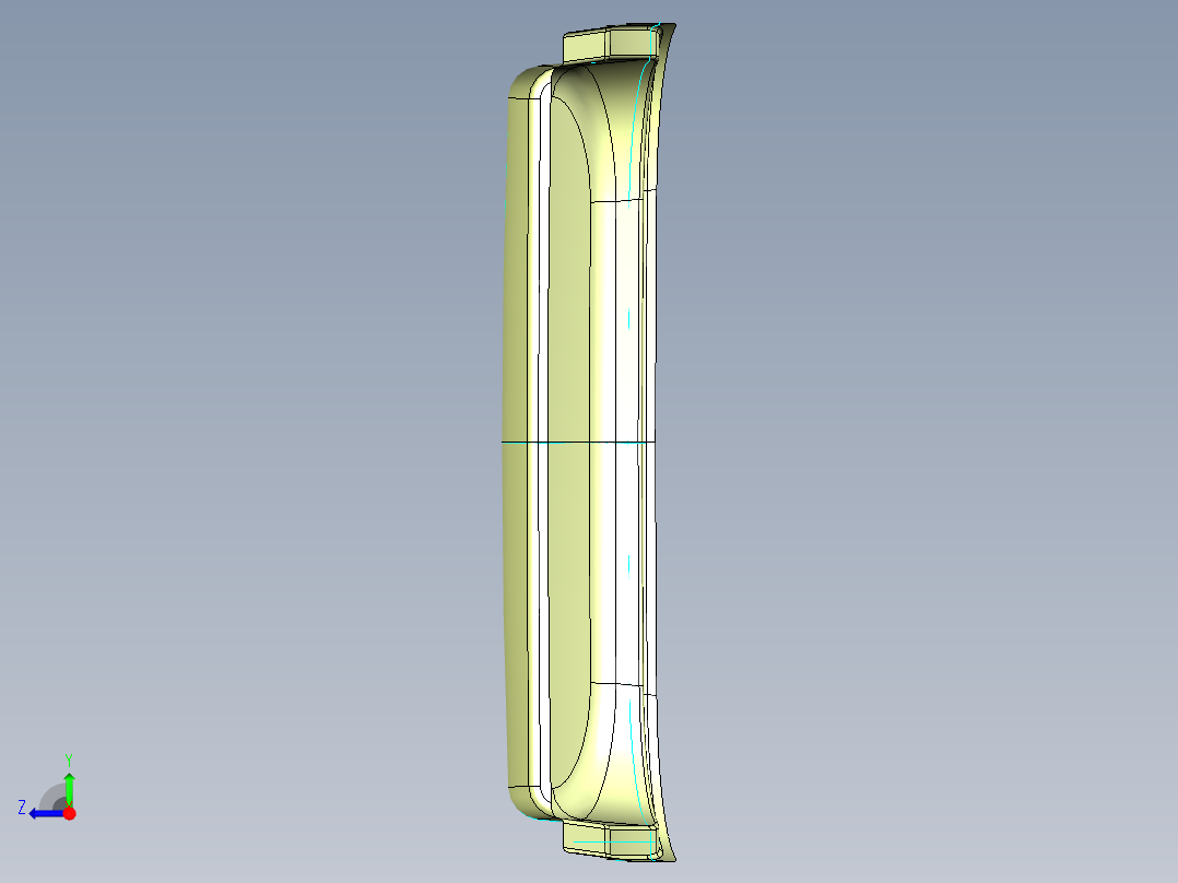 catia车灯罩逆向模型右视图