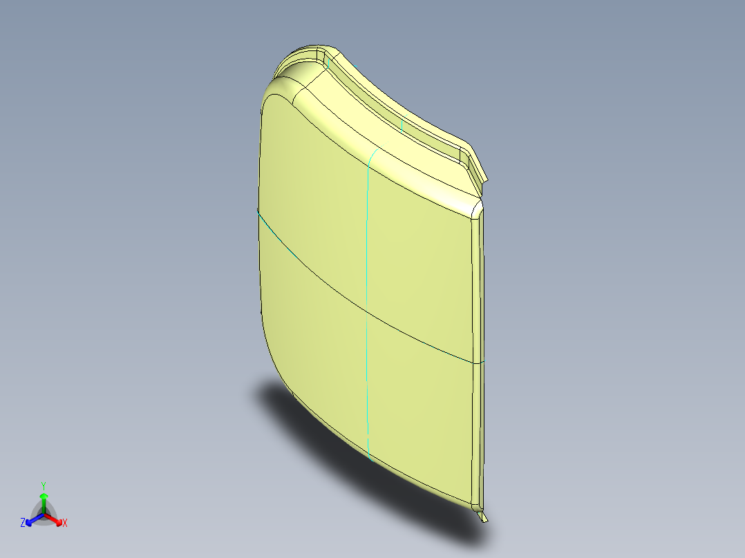 catia车灯罩逆向模型正等轴测图
