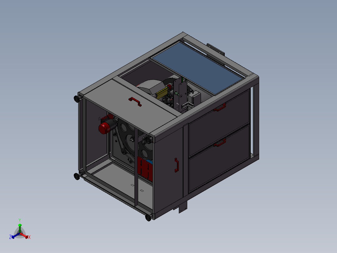 自动化内外洗瓶机正等轴测图
