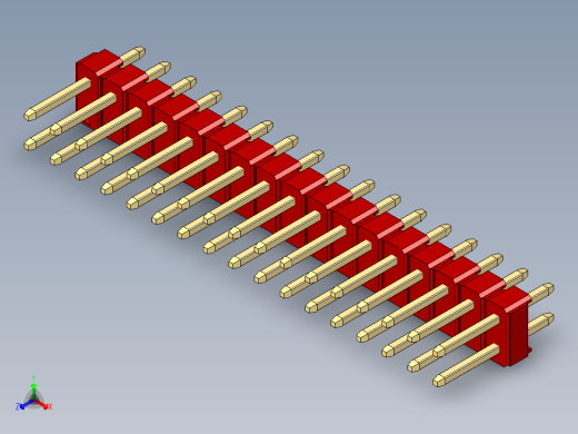 彩色公头100mil（2.54mm）系列-DS1021_red_2x17p_100mil_Type1_rev1.0