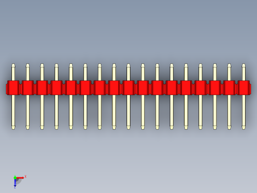 彩色公头100mil（2.54mm）系列-DS1021_red_2x17p_100mil_Type1_rev1.0俯视缩略图