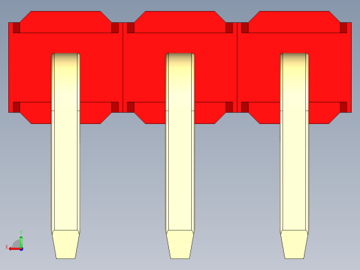 彩色公排针 100mil 2.54mm 系列-DS1022_red_1x03p_100mil_TypeD_rev1.0后视缩略图