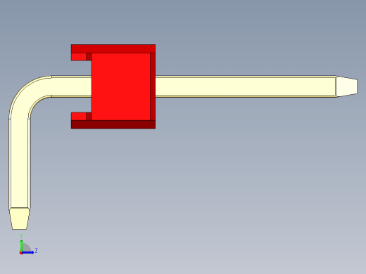 彩色公排针 100mil 2.54mm 系列-DS1022_red_1x03p_100mil_TypeD_rev1.0左视缩略图