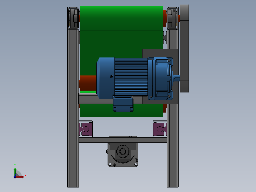 皮带伸缩流水线前视图