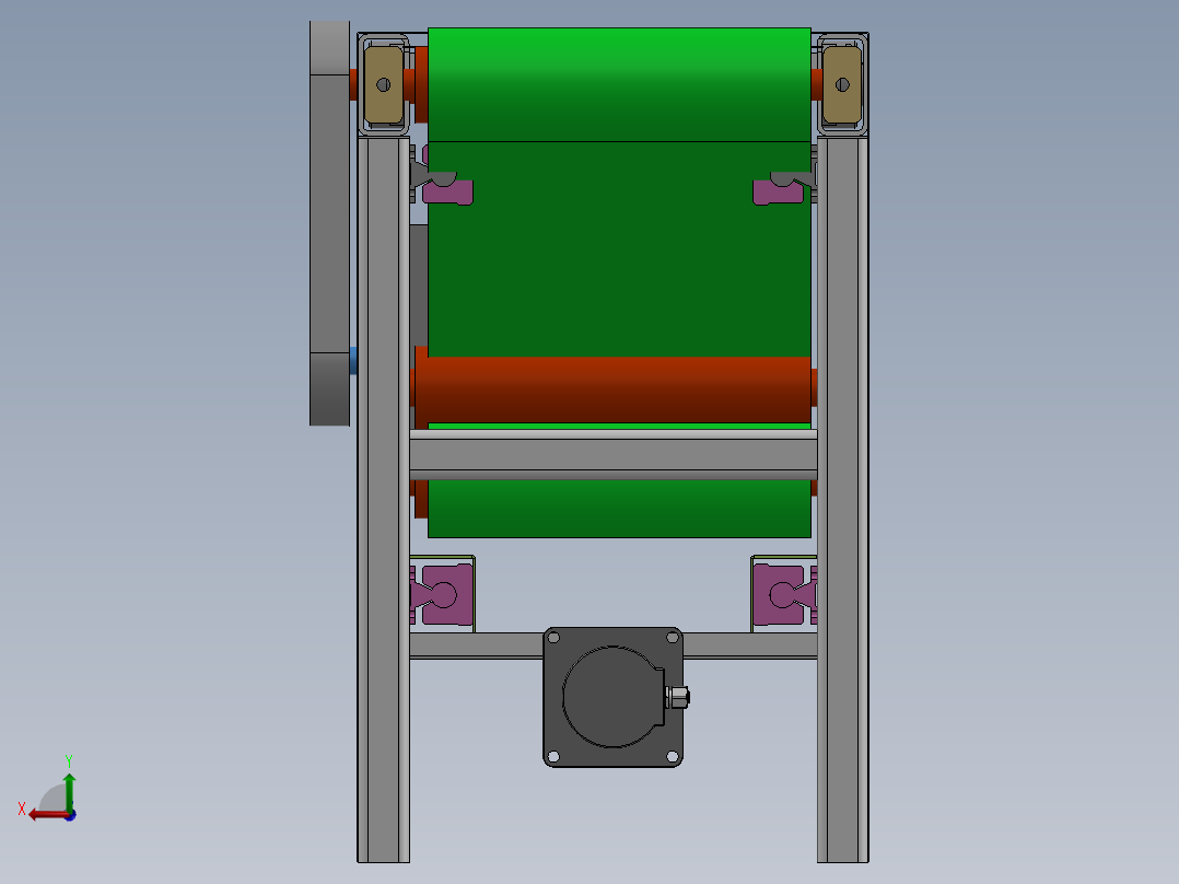 皮带伸缩流水线后视图