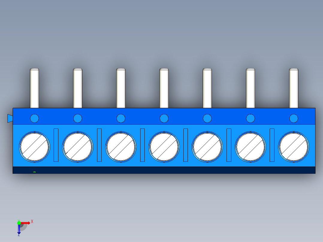 DEGSON DG301 系列 5.0mm 接线端子-DG301R-5.0-07P-12-00AH俯视图