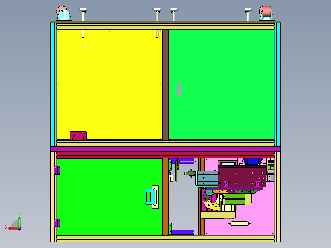 圆柱电池极耳点焊设备后视图