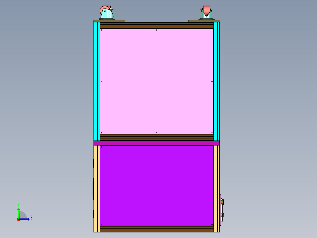 圆柱电池极耳点焊设备左视图