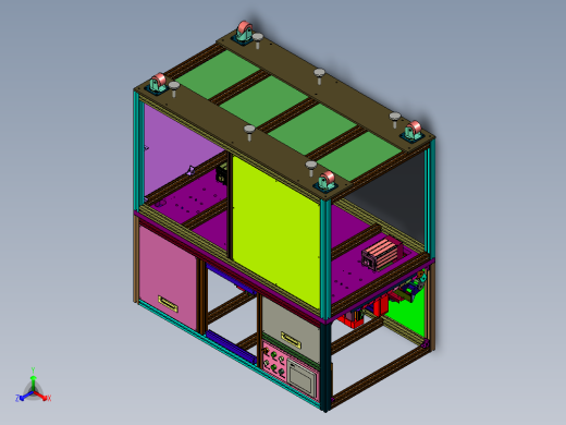 圆柱电池极耳点焊设备正等轴测缩略图