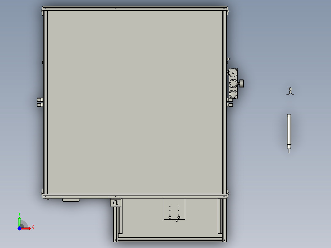 3M 贴胶带机3D前视图
