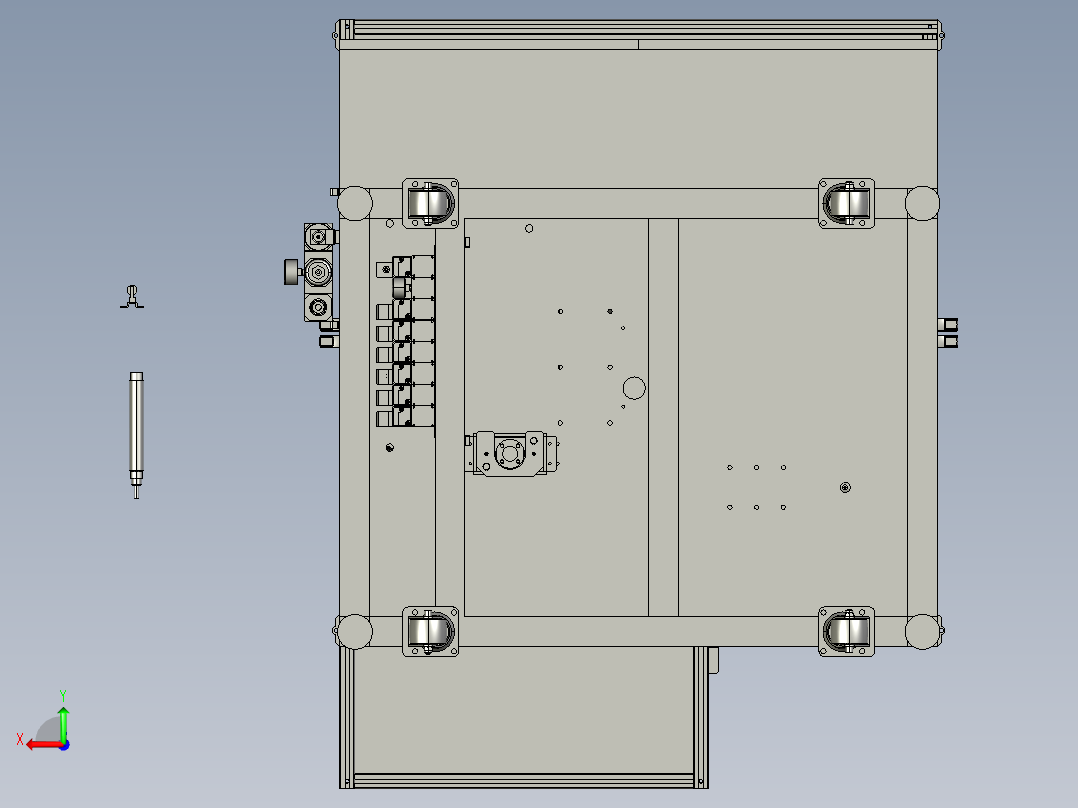 3M 贴胶带机3D后视图