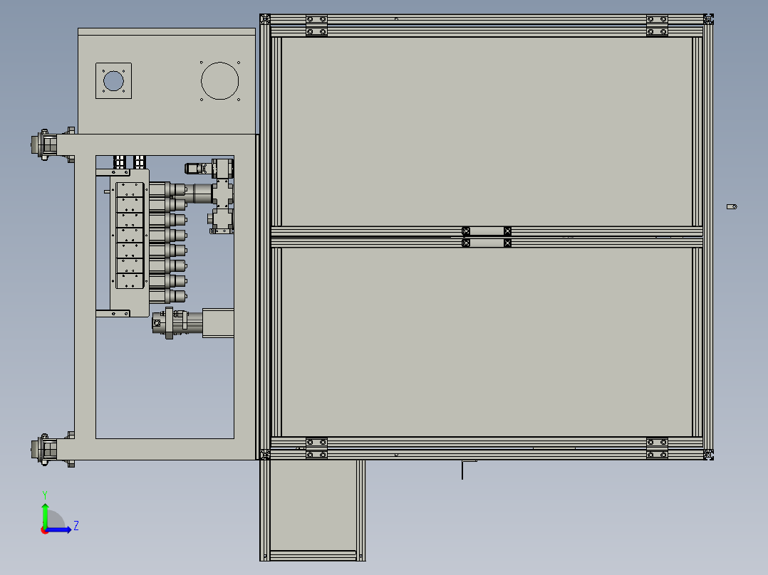3M 贴胶带机3D左视图