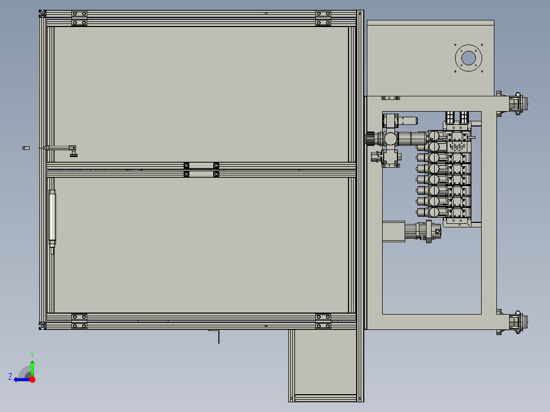 3M 贴胶带机3D右视图