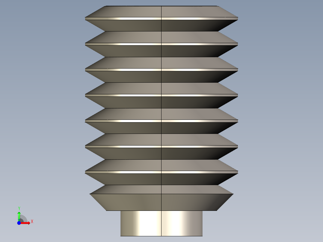 紧固件-STEP 0.3750 Allen Screw前视图