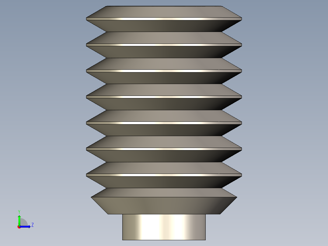 紧固件-STEP 0.3750 Allen Screw左视图