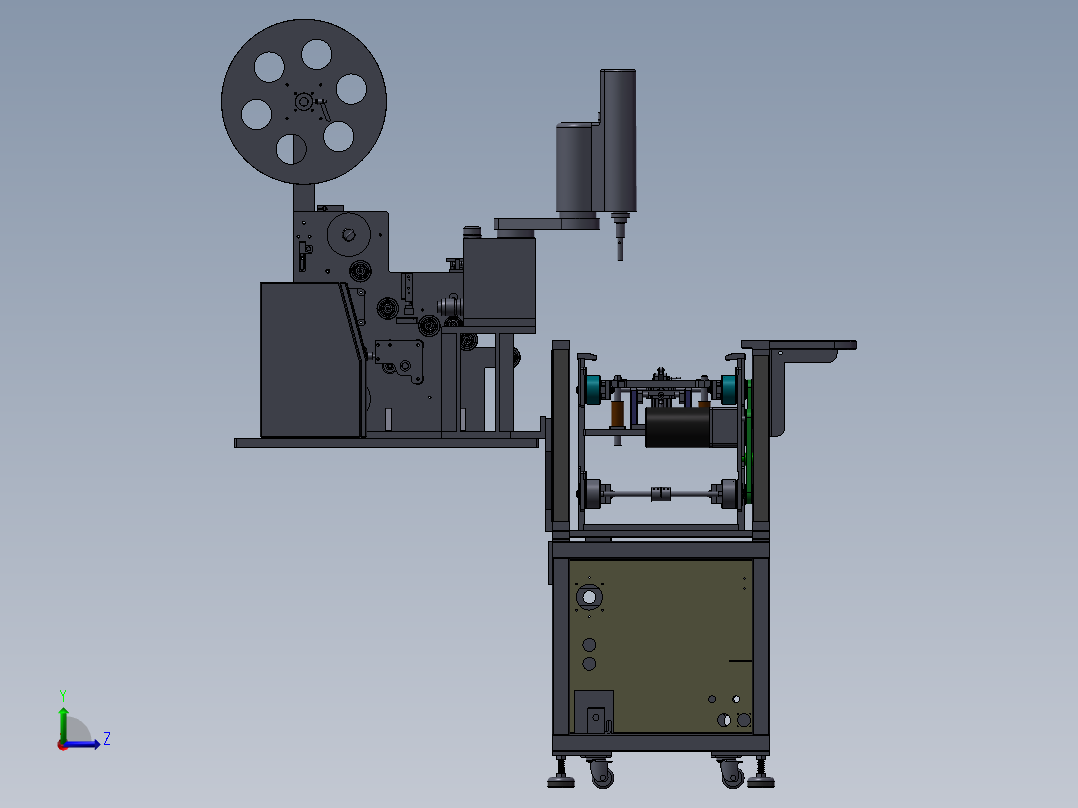 苹果电子产品用的贴标机左视图