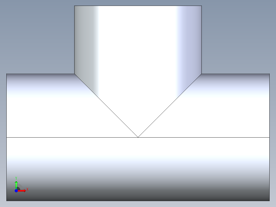 聚氯乙烯配件01-Sch80_Tee_SxSxS_801-015_1.5in前视图