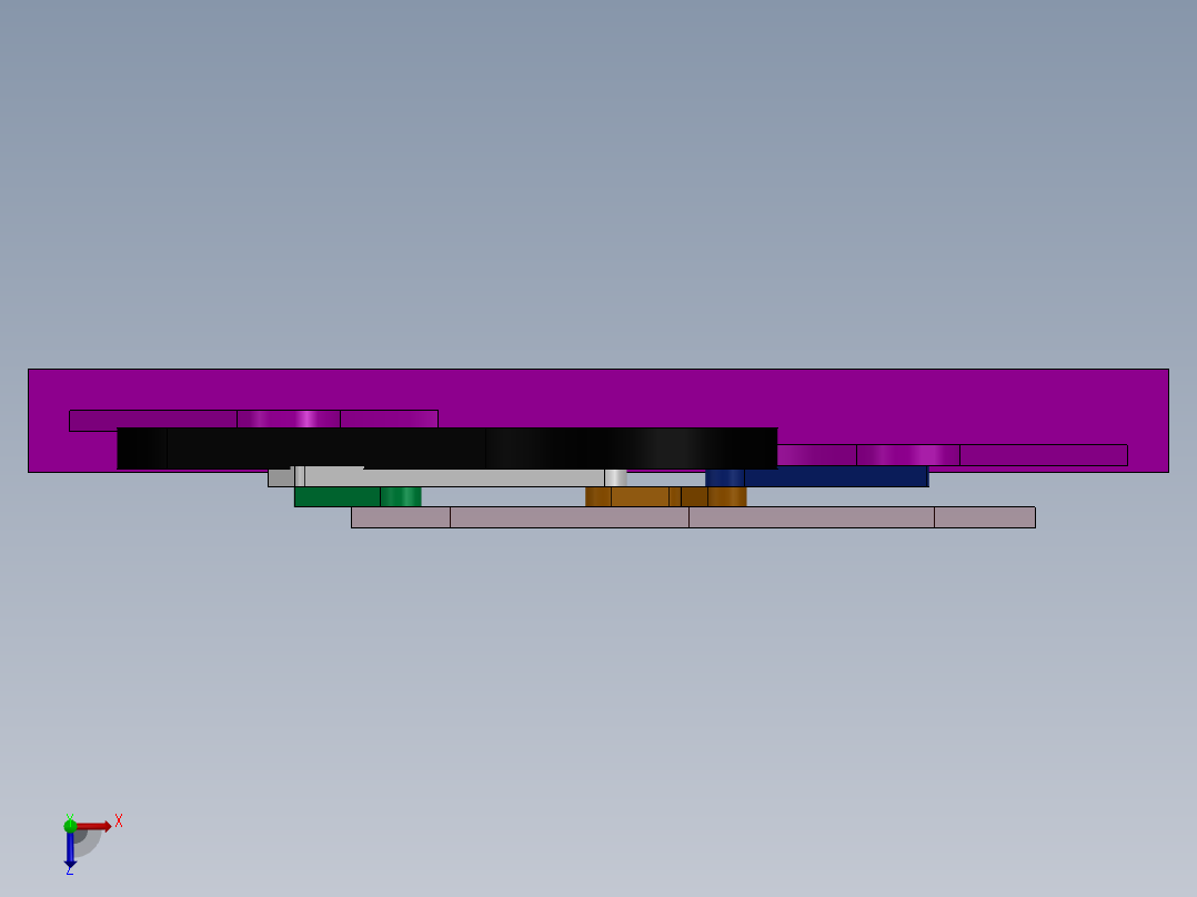 Q403-直线引导机构设计及运动仿真【三维SolidWorks】俯视图