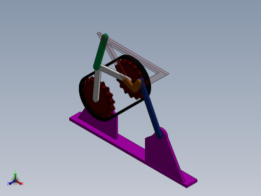 Q403-直线引导机构设计及运动仿真【三维SolidWorks】正等轴测缩略图