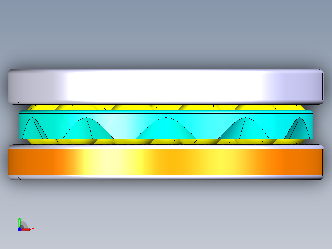 平面推力球轴承51204前视图