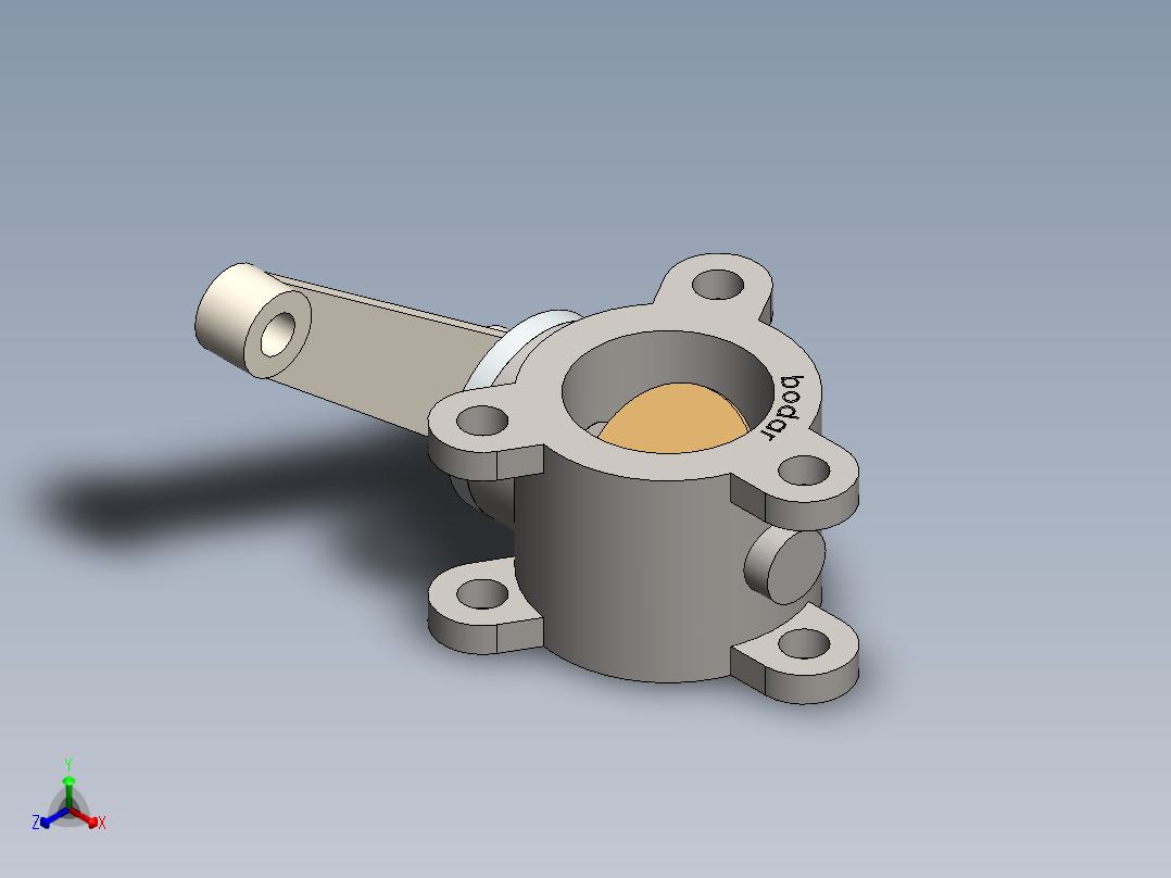 蝶阀4正等轴测图