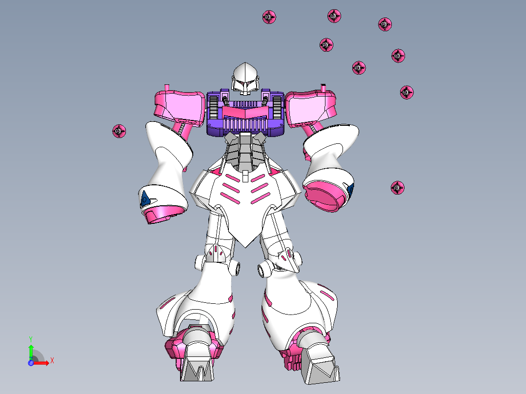 AMX-004 Qubeley变形金刚前视图