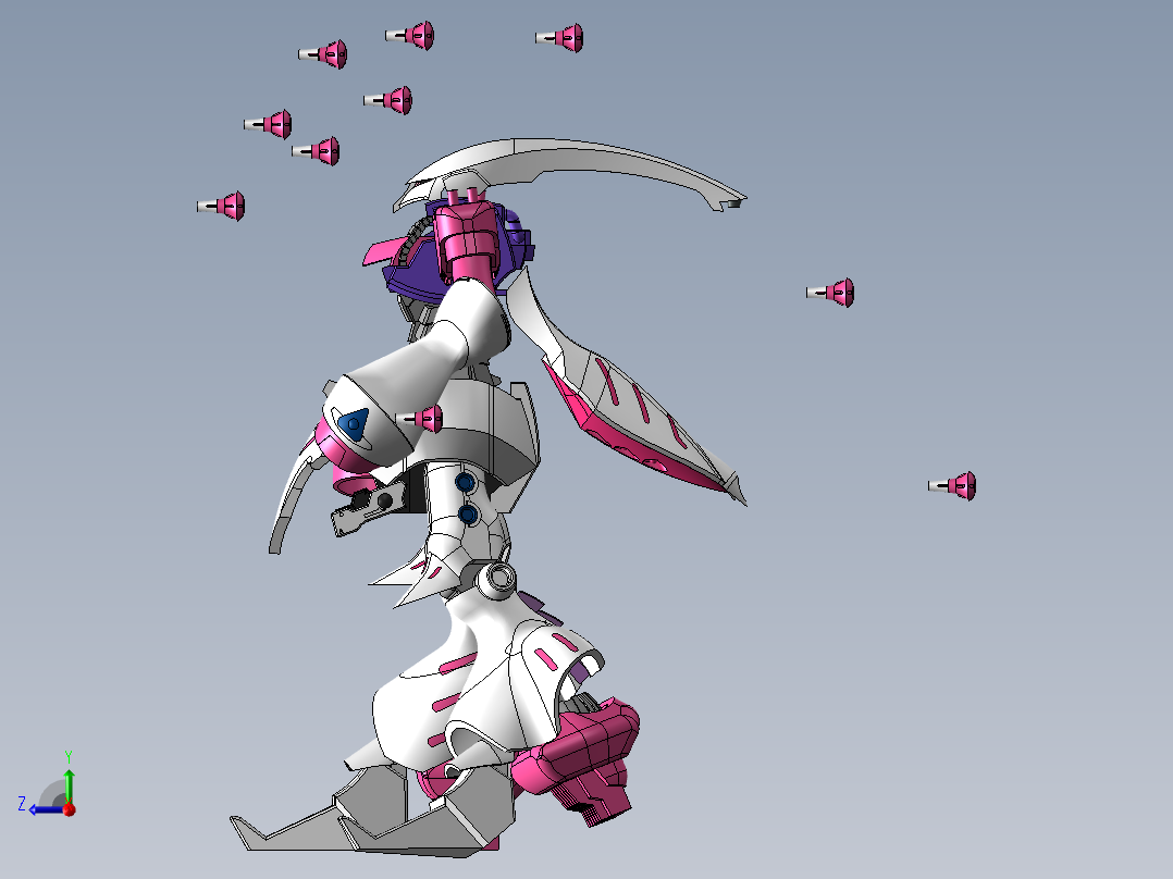 AMX-004 Qubeley变形金刚右视图