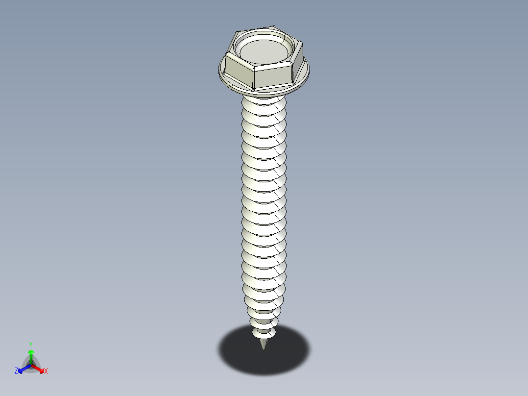 紧固件-IGES Hex Head Screw-01主视图